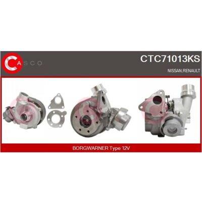 CASCO CTC71013KS Turbo - Compresor de gases de escape - Renault, Nissan CASCO CTC71013KS Turbo - Compresor de gases de escape - Renault, Nissan
