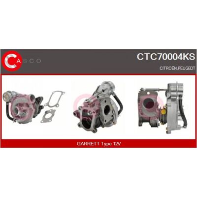 Turbo CASCO CTC70004KS - Turbo de escape para Peugeot 307/206 Turbo CASCO CTC70004KS - Turbo de escape para Peugeot 307/206