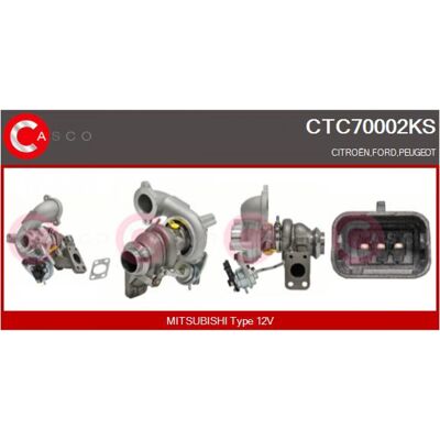 CASCO CTC70002KS Turbocompresor - Turbo para Peugeot, Citroën, Ford CASCO CTC70002KS Turbocompresor - Turbo para Peugeot, Citroën, Ford