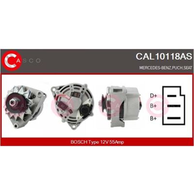 Casco Generator - CAL10118AS - Alternador para Mercedes-Benz Casco Generator - CAL10118AS - Alternador para Mercedes-Benz