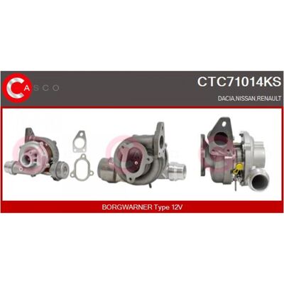 CASCO CTC71014KS Turbocargador - Turbocargador para Renault, Dacia, Nissan CASCO CTC71014KS Turbocargador - Turbocargador para Renault, Dacia, Nissan