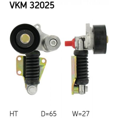 SKF VKM 32025 Polea tensora de correa - Tensador de correa trapecial, hidráulico, 65mm diám, 27mm ancho SKF VKM 32025 Polea tensora de correa - Tensador de correa trapecial, hidráulico, 65mm diám, 27mm ancho