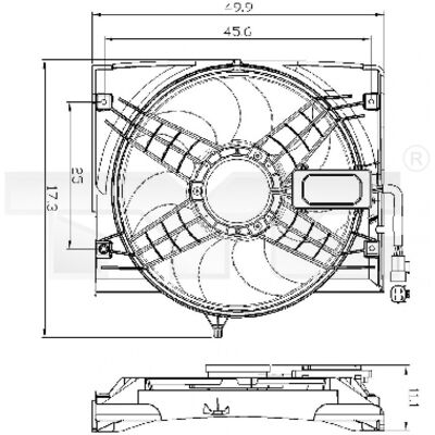 Tyc Ventilador de radiador 420mm 290W con marco - Ventilador de radiador Tyc Ventilador de radiador 420mm 290W con marco - Ventilador de radiador