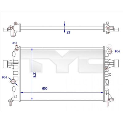 Tyc 725-0038-R Radiador - Enfriamiento del Motor Tyc 725-0038-R Radiador - Enfriamiento del Motor