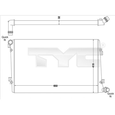 Radiador para Volkswagen Golf 5, Touran, Caddy - Refrigeración Radiador para Volkswagen Golf 5, Touran, Caddy - Refrigeración