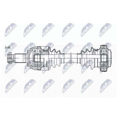 NTY NPW-BM-174 Eje de transmisión trasero - Eje de transmisión para BMW 5 NTY NPW-BM-174 Eje de transmisión trasero - Eje de transmisión para BMW 5