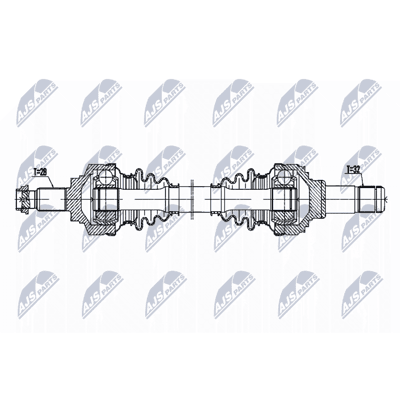 Eje de transmisión trasero izquierdo BMW NPW-BM-194 - Eje para BMW Serie 1-4 Eje de transmisión trasero izquierdo BMW NPW-BM-194 - Eje para BMW Serie 1-4
