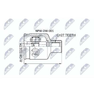NTY NPW-DW-001 Juego de juntas de árbol de transmisión para Chevrolet Captiva Opel Antara NTY NPW-DW-001 Juego de juntas de árbol de transmisión para Chevrolet Captiva Opel Antara