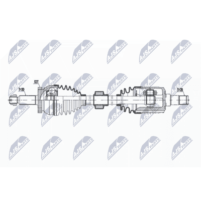 Nty Npw-hy-625 Eje de transmisión para Hyundai Santa FE & Kia Sorento - Eje de transmisión Nty Npw-hy-625 Eje de transmisión para Hyundai Santa FE & Kia Sorento - Eje de transmisión