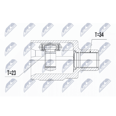 Conjunto de juntas de eje de transmisión para Chevrolet Cruze & Opel - 121mm Conjunto de juntas de eje de transmisión para Chevrolet Cruze & Opel - 121mm