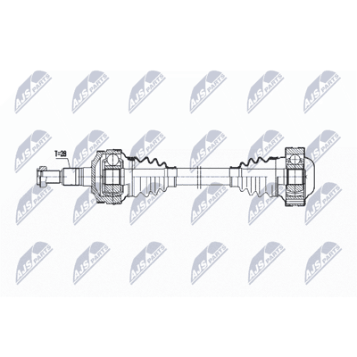 Eje de transmisión NTY NPW-PS-002 para Porsche Boxster - Manual, 655mm Eje de transmisión NTY NPW-PS-002 para Porsche Boxster - Manual, 655mm