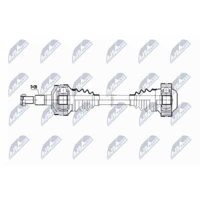 Eje de transmisión NTY NPW-PS-003 para Porsche Boxster Eje de transmisión NTY NPW-PS-003 para Porsche Boxster