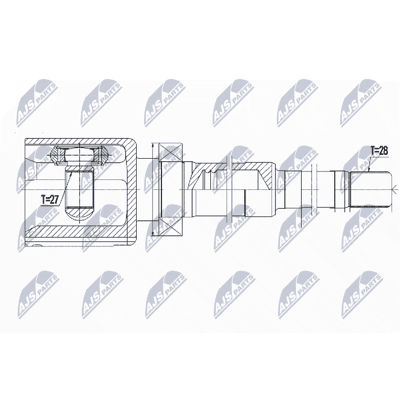 Conjunto de Junta de Eje de Transmisión Volvo S80 V70 - Eje delantero derecho - Automático Conjunto de Junta de Eje de Transmisión Volvo S80 V70 - Eje delantero derecho - Automático