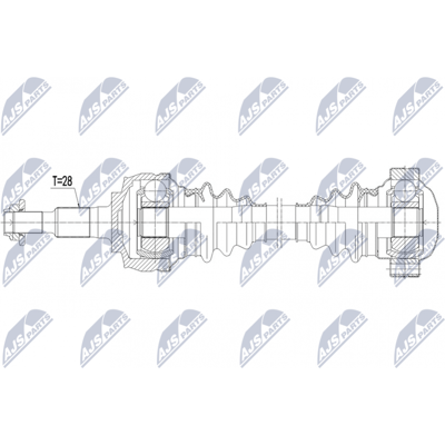 Eje de transmisión NTY NPW-PS-017 para Porsche 911 - Eje de transmisión Eje de transmisión NTY NPW-PS-017 para Porsche 911 - Eje de transmisión