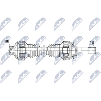 NTY NPW-PS-022 Eje de transmisión - Porsche Cayenne Trasero Izquierdo/Derecho NTY NPW-PS-022 Eje de transmisión - Porsche Cayenne Trasero Izquierdo/Derecho