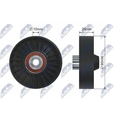 NTY Roldana guía y tensor para Alfa Romeo 145 146 - Correa trapezoidal NTY Roldana guía y tensor para Alfa Romeo 145 146 - Correa trapezoidal