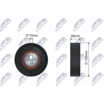 Polea guía y tensor NTY - 100mm, para Alfa Romeo 166 y Fiat Polea guía y tensor NTY - 100mm, para Alfa Romeo 166 y Fiat