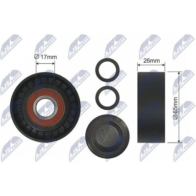 Polea Tensa NTY 17mm Interior 65mm Exterior - Polea de guía Polea Tensa NTY 17mm Interior 65mm Exterior - Polea de guía