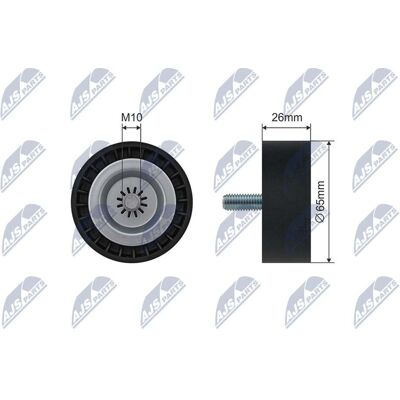 NTY Polea Tensadora y Reforzada para Correa - Compatible con Dodge Caliber, Infiniti Q50, Jeep, Chrysler, Fiat NTY Polea Tensadora y Reforzada para Correa - Compatible con Dodge Caliber, Infiniti Q50, Jeep, Chrysler, Fiat
