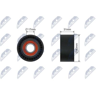 Polea tensora NTY - 60mm Diámetro exterior - Correa de distribución Polea tensora NTY - 60mm Diámetro exterior - Correa de distribución