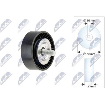 NTY Polea de guía para correa trapezoidal - V-belt tensioner pulley NTY Polea de guía para correa trapezoidal - V-belt tensioner pulley