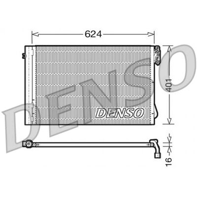 DENSO DCN05011 - Condensador de aire acondicionado para BMW Serie 3 con secador DENSO DCN05011 - Condensador de aire acondicionado para BMW Serie 3 con secador