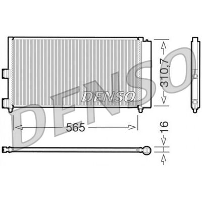 DENSO DCN09070 - Condensador de aire acondicionado con deshidratador DENSO DCN09070 - Condensador de aire acondicionado con deshidratador
