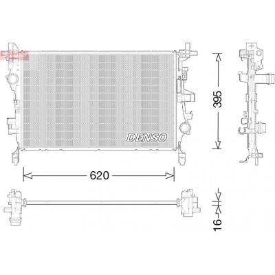 DENSO DRM09044 Radiador de Motor - Pieza de Refrigeración Automotriz DENSO DRM09044 Radiador de Motor - Pieza de Refrigeración Automotriz
