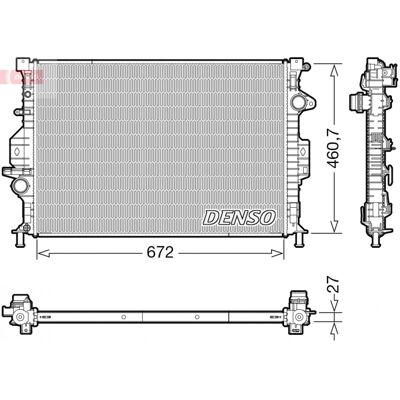 Radiador de motor DENSO DRM10115 - Sistema de enfriamiento Radiador de motor DENSO DRM10115 - Sistema de enfriamiento