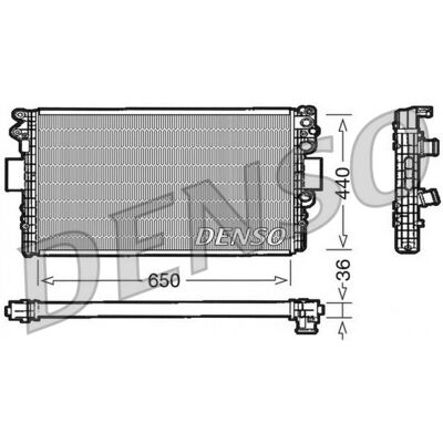 DENSO DRM12004 Radiador de aluminio - Enfriamiento del motor DENSO DRM12004 Radiador de aluminio - Enfriamiento del motor