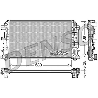 DENSO DRM17044 Radiador de enfriamiento del motor - Radiador DENSO DRM17044 Radiador de enfriamiento del motor - Radiador