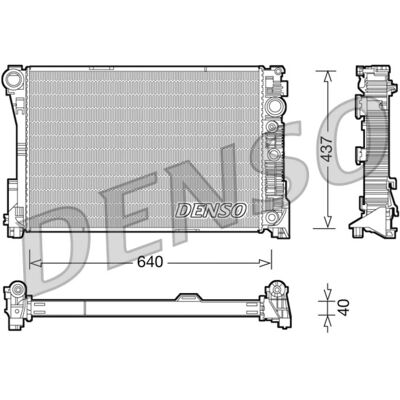 DENSO DRM17046 Radiador de enfriamiento del motor - Radiador DENSO DRM17046 Radiador de enfriamiento del motor - Radiador
