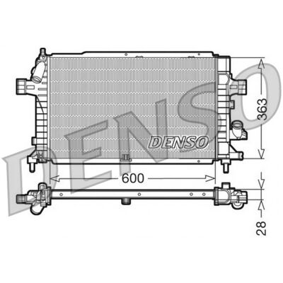 Radiador de aluminio DENSO DRM20102 - Opel Zafira B Radiador de aluminio DENSO DRM20102 - Opel Zafira B