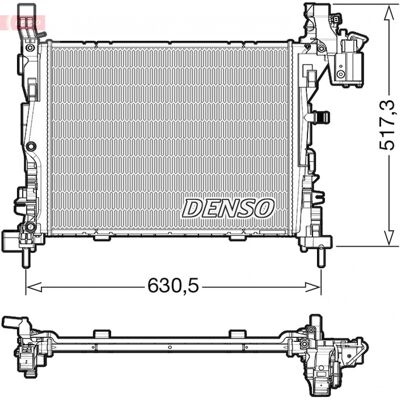 DENSO DRM23062 Radiador de motor - Para Renault Kangoo II Express DENSO DRM23062 Radiador de motor - Para Renault Kangoo II Express