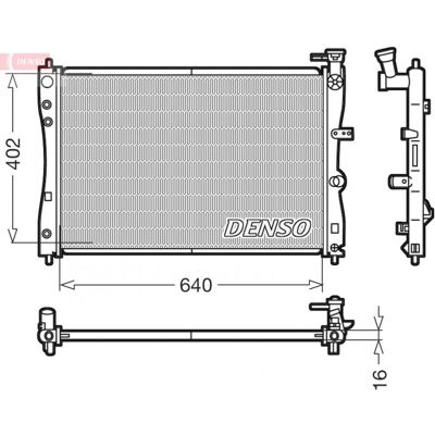 DENSO DRM45005 Radiador de aluminio para Mitsubishi Smart - Enfriamiento del motor DENSO DRM45005 Radiador de aluminio para Mitsubishi Smart - Enfriamiento del motor