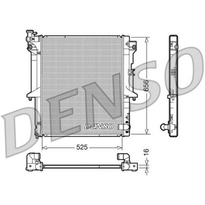 DENSO DRM45017 Radiador de aluminio para Mitsubishi L200 - Radiador DENSO DRM45017 Radiador de aluminio para Mitsubishi L200 - Radiador