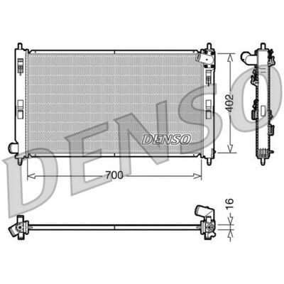 Radiador de aluminio DENSO DRM45023 - Enfriamiento del motor Radiador de aluminio DENSO DRM45023 - Enfriamiento del motor