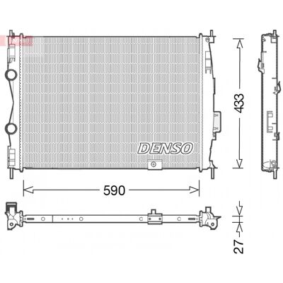 DENSO DRM46051 Radiador de motor - Refrigeración para Nissan Qashqai DENSO DRM46051 Radiador de motor - Refrigeración para Nissan Qashqai