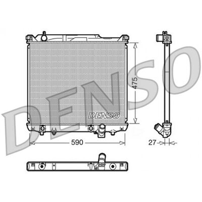 DENSO DRM47020 Radiador de aluminio - Radiador DENSO DRM47020 Radiador de aluminio - Radiador