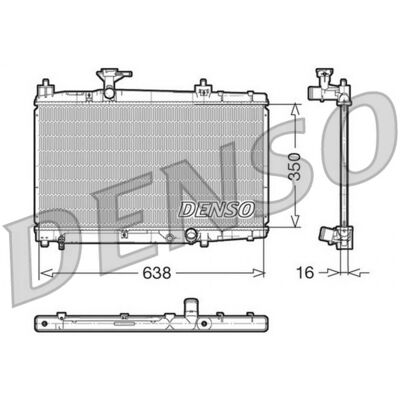 DENSO DRM50007 Radiador de aluminio - Toyota Yaris I 3/5 puertas, Yaris Verso DENSO DRM50007 Radiador de aluminio - Toyota Yaris I 3/5 puertas, Yaris Verso