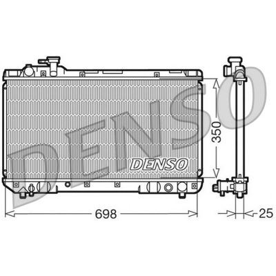 Radiador de aluminio DENSO DRM50020 - Enfriamiento del motor Radiador de aluminio DENSO DRM50020 - Enfriamiento del motor