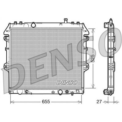 DENSO DRM50045 Radiador de motor en aluminio - Para Toyota Hilux 3 Pickup DENSO DRM50045 Radiador de motor en aluminio - Para Toyota Hilux 3 Pickup