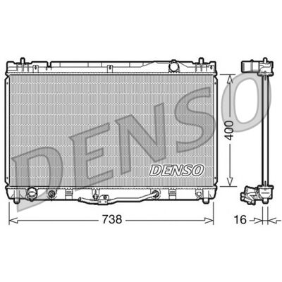 DENSO DRM50043 Radiador de enfriamiento del motor de aluminio - Radiador DENSO DRM50043 Radiador de enfriamiento del motor de aluminio - Radiador