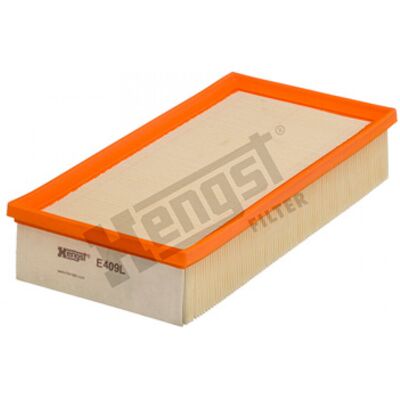 Filtro de aire Hengst E409L para BMW y Alpina - 288x149x57mm Filtro de aire Hengst E409L para BMW y Alpina - 288x149x57mm