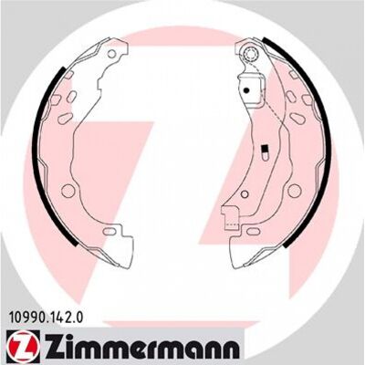 Zimmermann Zapatas de freno 10990.142.0 - Zapatas de freno Zimmermann Zapatas de freno 10990.142.0 - Zapatas de freno