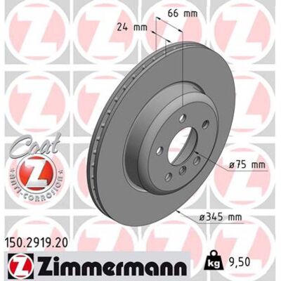 Disco de freno Zimmermann - Ventilado, recubierto de alto carbono, 345mm - Tipo de freno: Internamente ventilado Disco de freno Zimmermann - Ventilado, recubierto de alto carbono, 345mm - Tipo de freno: Internamente ventilado