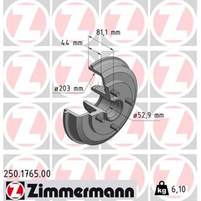ZIMMERMANN Freno de tambor Focus Mk1 243mm - Brake Drum ZIMMERMANN Freno de tambor Focus Mk1 243mm - Brake Drum