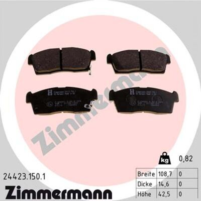 Zimmermann Pastillas de Freno 24423.150.1 - Sistema de Frenos Zimmermann Pastillas de Freno 24423.150.1 - Sistema de Frenos