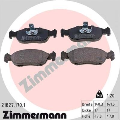 Pastillas de freno Zimmermann Eje delantero - Sistema de frenos Pastillas de freno Zimmermann Eje delantero - Sistema de frenos