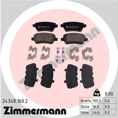 Juego de pastillas de freno Zimmermann para Fiat Croma - Duraderas, Calidad alemana Juego de pastillas de freno Zimmermann para Fiat Croma - Duraderas, Calidad alemana